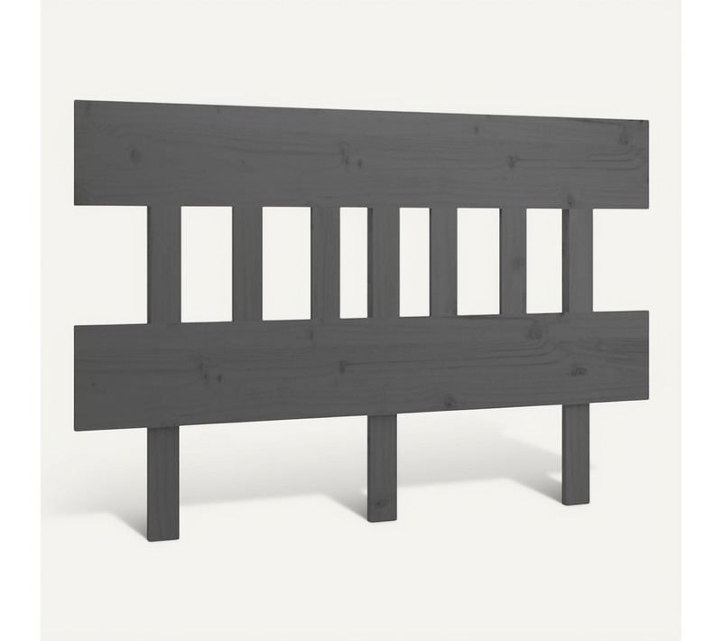 Tête De Lit Gris 163,5x3x81 Cm Bois Massif De Pin