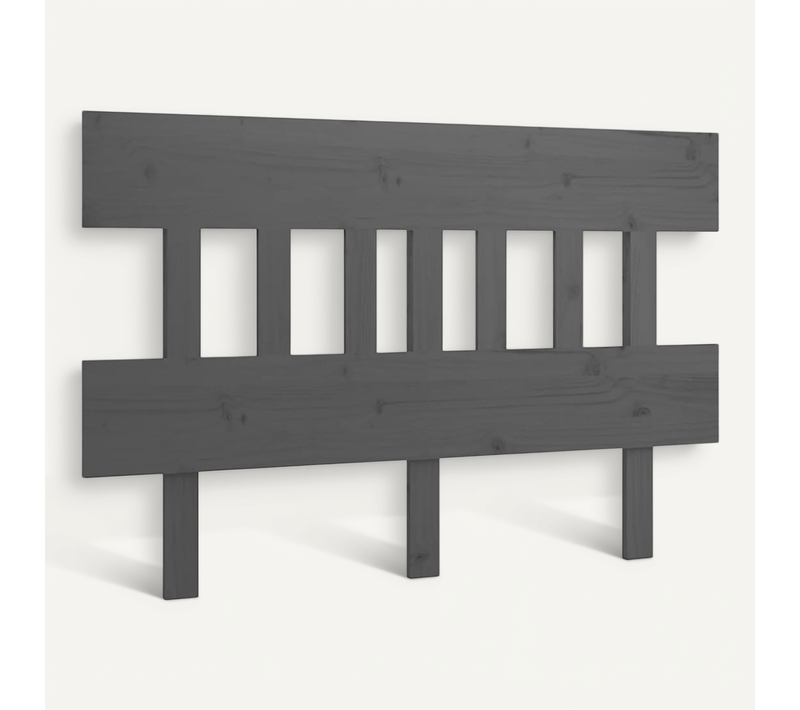 Tête De Lit Gris 183,5x3x81 Cm Bois Massif De Pin