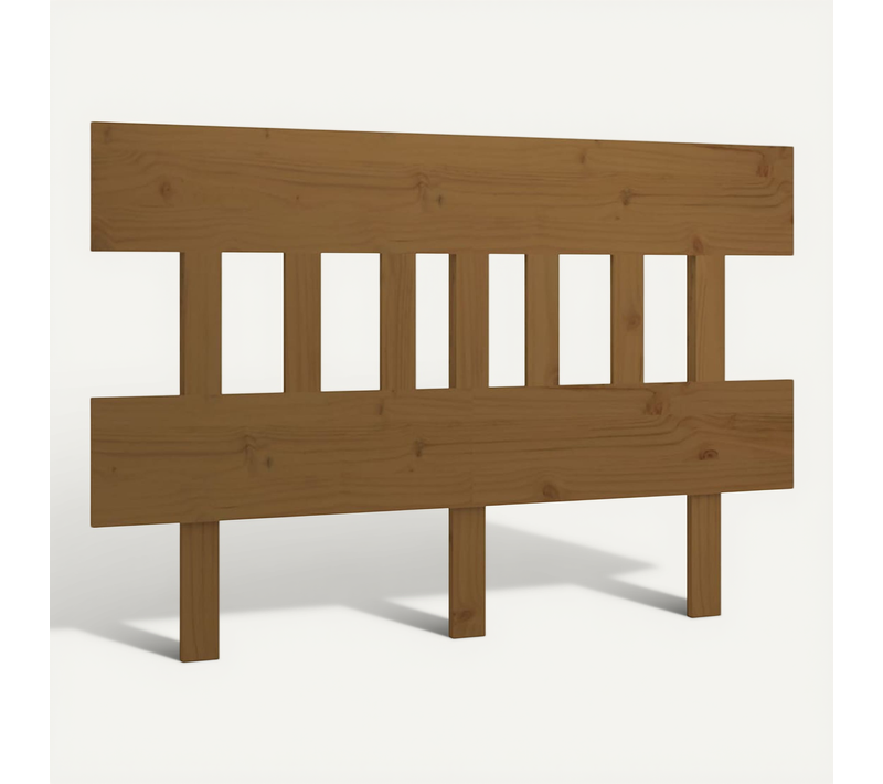 Tête De Lit Marron Miel 183,5x3x81 Cm Bois Massif De Pin