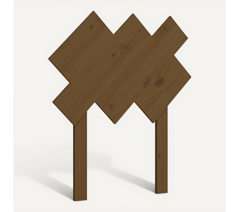 Tête De Lit Marron Miel 72,5x3x81 Cm Bois Massif De Pin