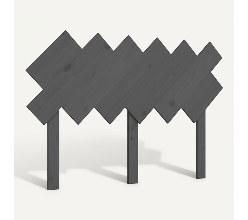 Tête De Lit Gris 122,5x3x80,5 Cm Bois Massif De Pin