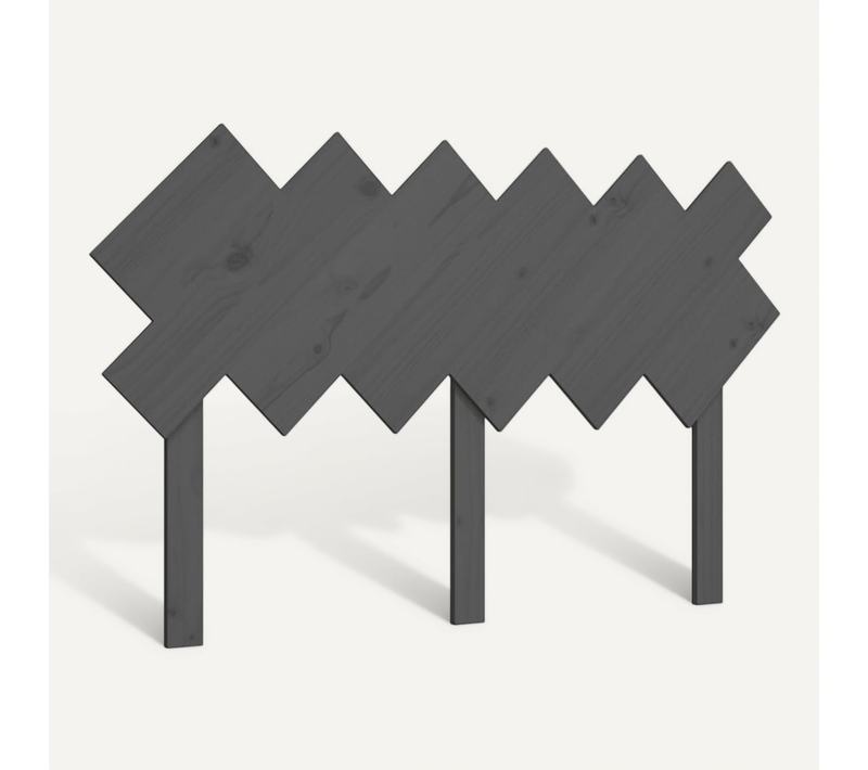 Tête De Lit Gris 132x3x81 Cm Bois Massif De Pin