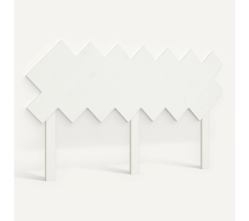 Tête De Lit Blanc 141x3x80,5 Cm Bois Massif De Pin
