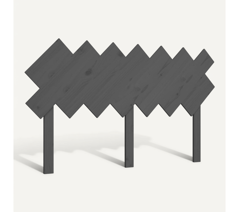 Tête De Lit Gris 141x3x80,5 Cm Bois Massif De Pin