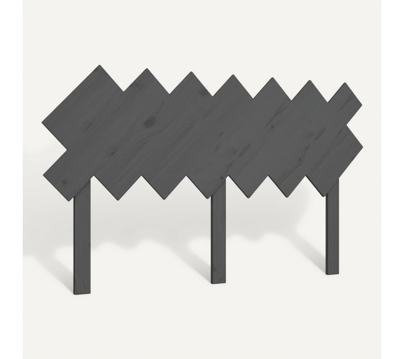 Tête De Lit Gris 151,5x3x81 Cm Bois Massif De Pin