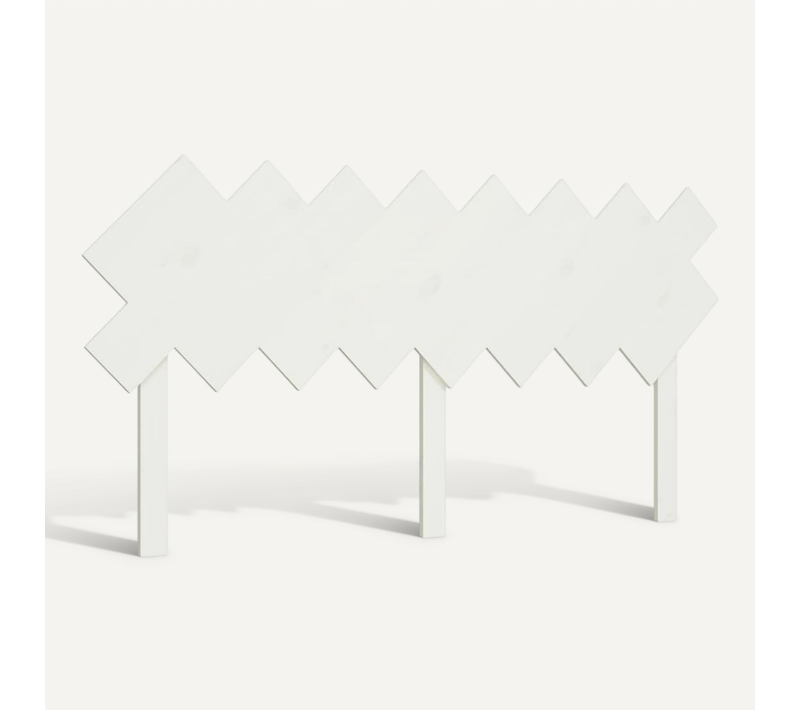 Tête De Lit Blanc 159,5x3x80,5 Cm Bois Massif De Pin