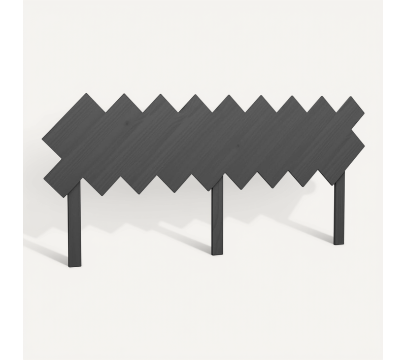 Tête De Lit Gris 178x3x80,5 Cm Bois Massif De Pin