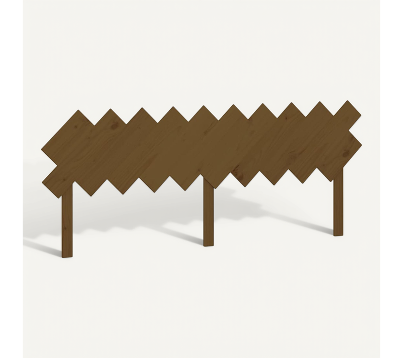 Tête De Lit Marron Miel 196x3x80,5 Cm Bois Massif De Pin
