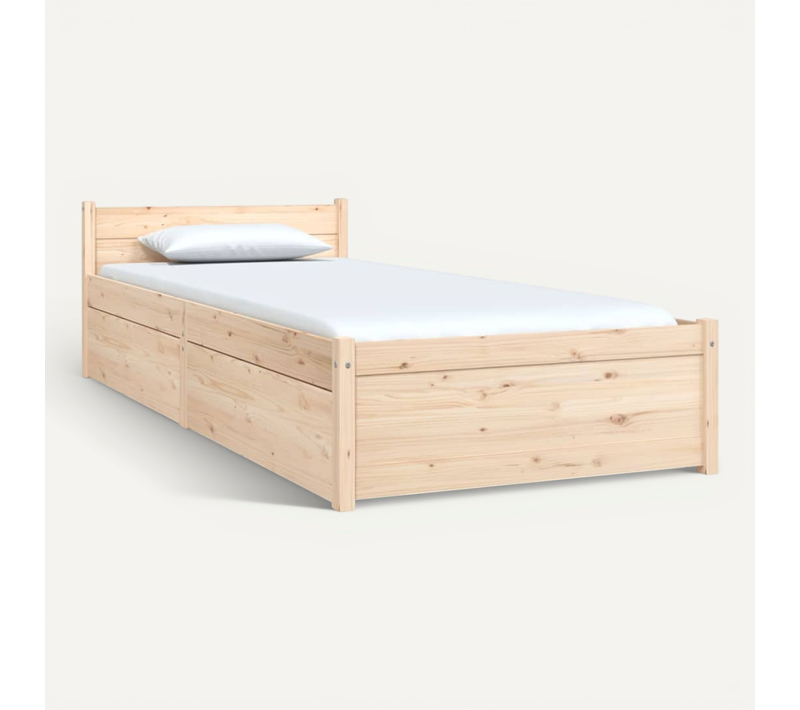 Cadre De Lit Avec Tiroirs 75x190 Cm Petit Simple