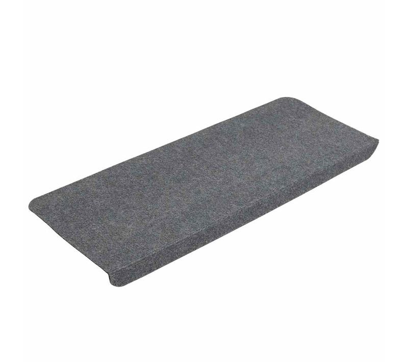 Tapis D'escalier Autocollants 15 Pièces 65x24,5x3,5 Cm Gris