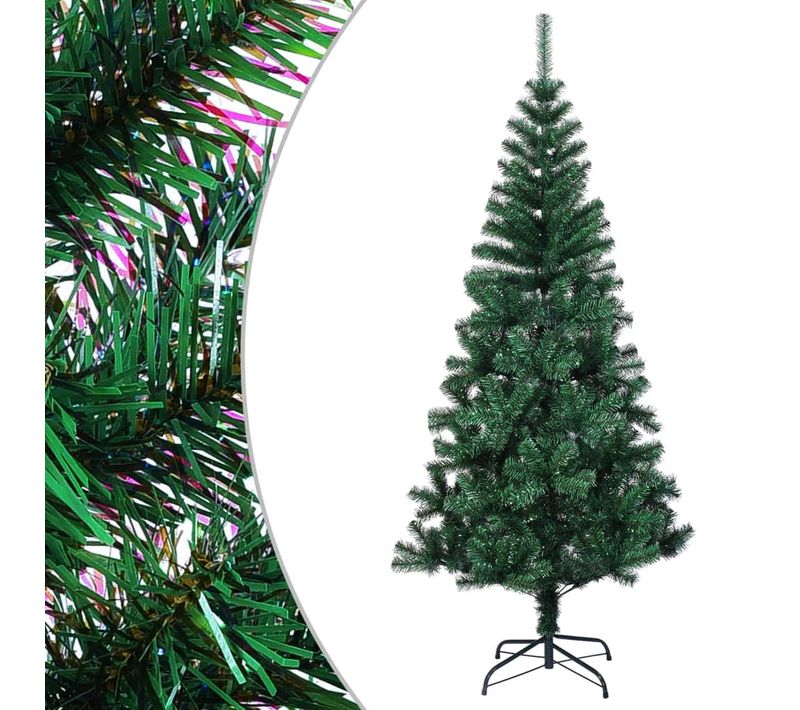 Sapin De Noël Artificiel Pointes Iridescentes Vert 180 Cm Pvc