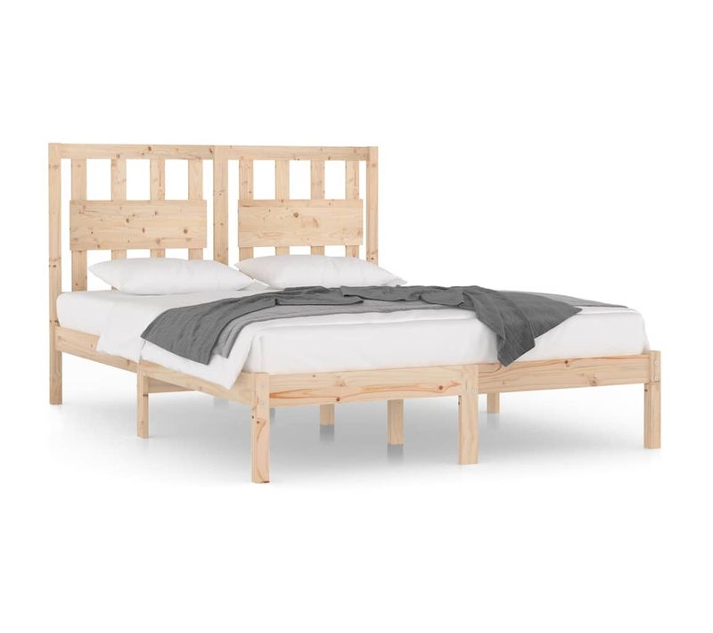 Cadre De Lit Sans Matelas Bois Massif 120x200 Cm