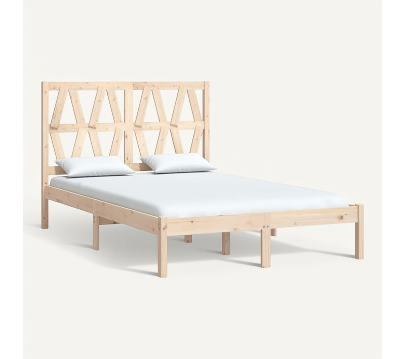 Cadre De Lit Sans Matelas Bois Massif 120x190 Cm