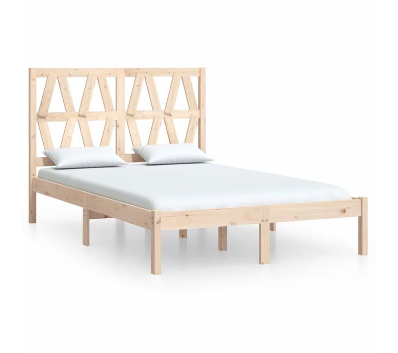 Cadre De Lit Sans Matelas Bois Massif 120x200 Cm