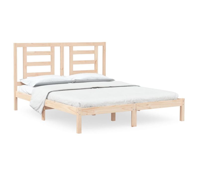 Cadre De Lit Sans Matelas 150x200 Cm Bois De Pin Massif