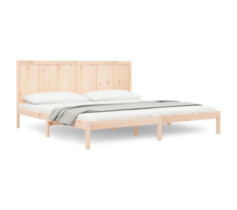 Cadre De Lit Sans Matelas 200x200 Cm Bois Massif De Pin