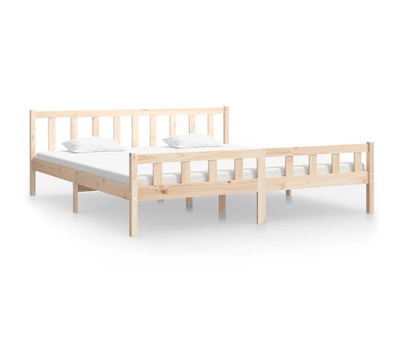 Cadre De Lit Sans Matelas Bois Massif 160x200 Cm