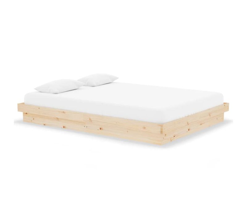 Cadre De Lit Bois Massif 135x190 Cm Double