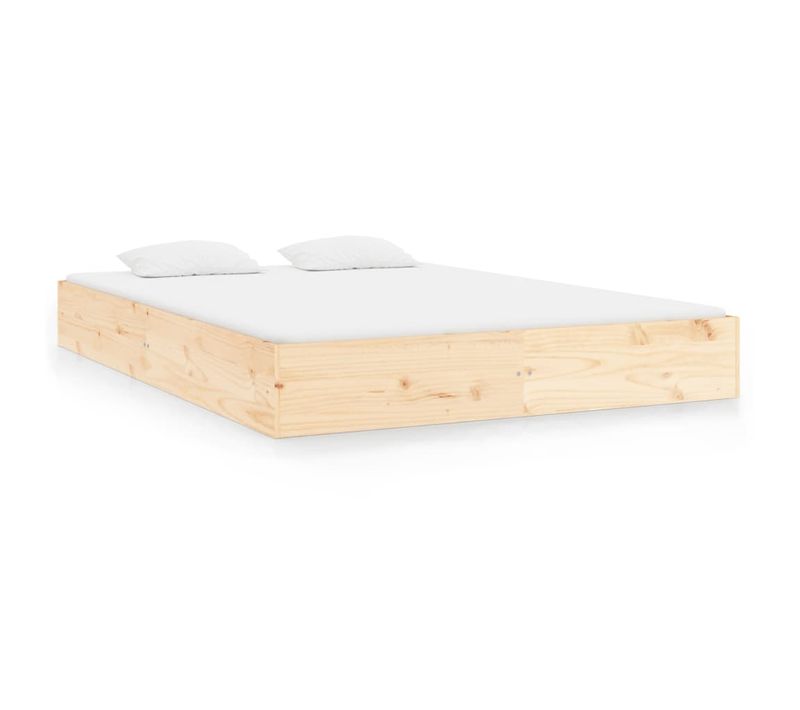 Cadre De Lit Sans Matelas Bois Massif 140x200 Cm