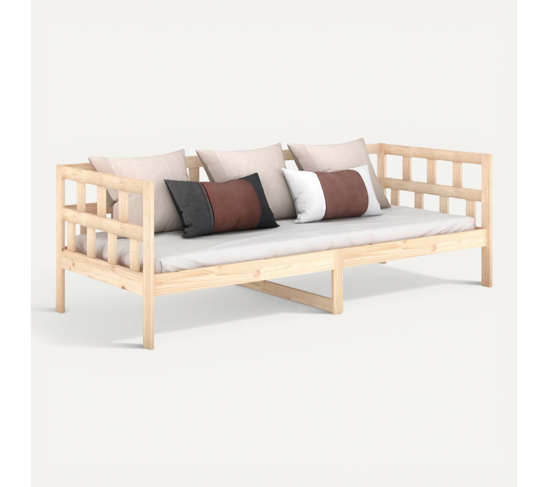 Lit De Jour Sans Matelas Bois De Pin Massif 90x200 Cm