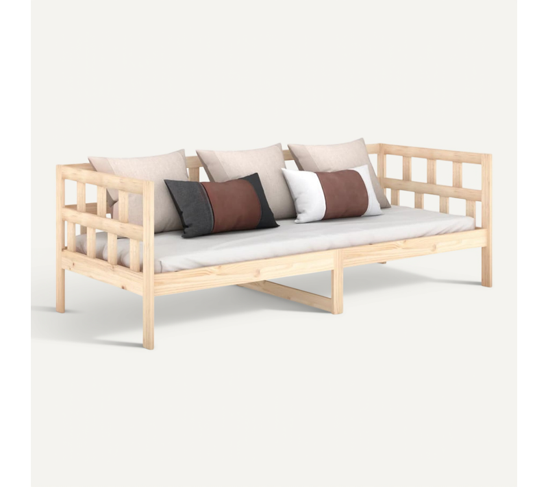 Lit De Jour Sans Matelas Bois De Pin Massif 90x190 Cm