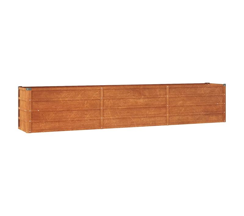 Jardinière De Jardin Rouillé 240x40x45 Cm Acier Corten