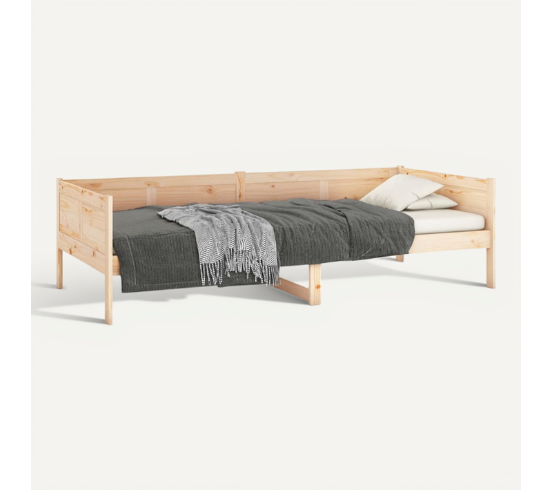 Lit De Jour Bois De Pin Massif 80x200 Cm