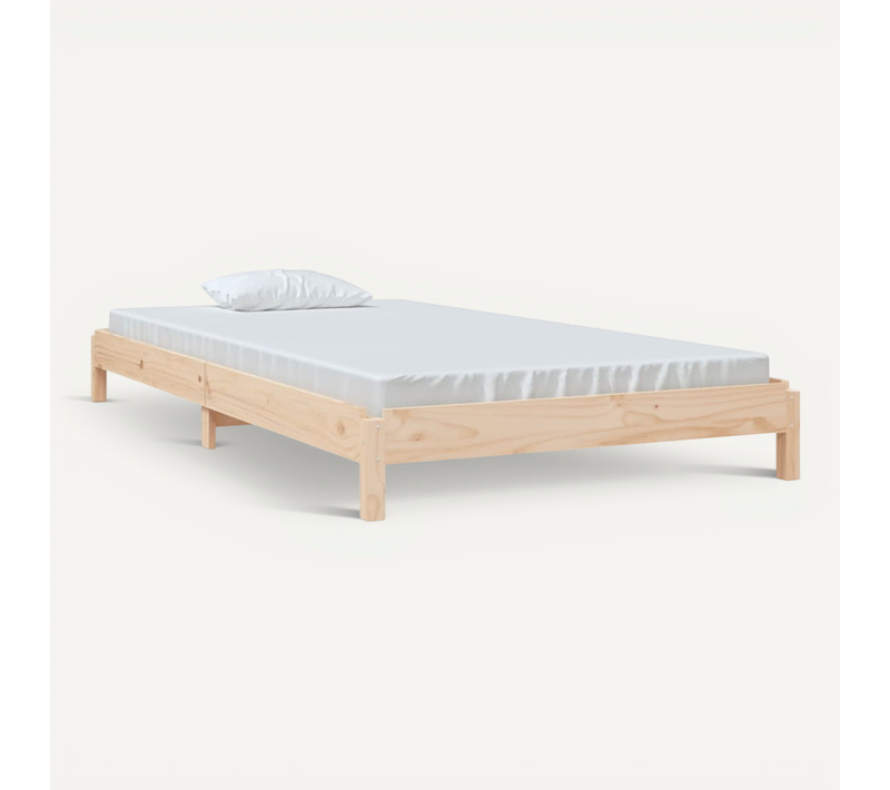 Lit Empilable 100x200 Cm Bois De Pin Massif