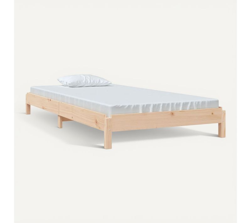 Lit Empilé Pour Vie Minimaliste 90x190 Cm Bois Massif Pin