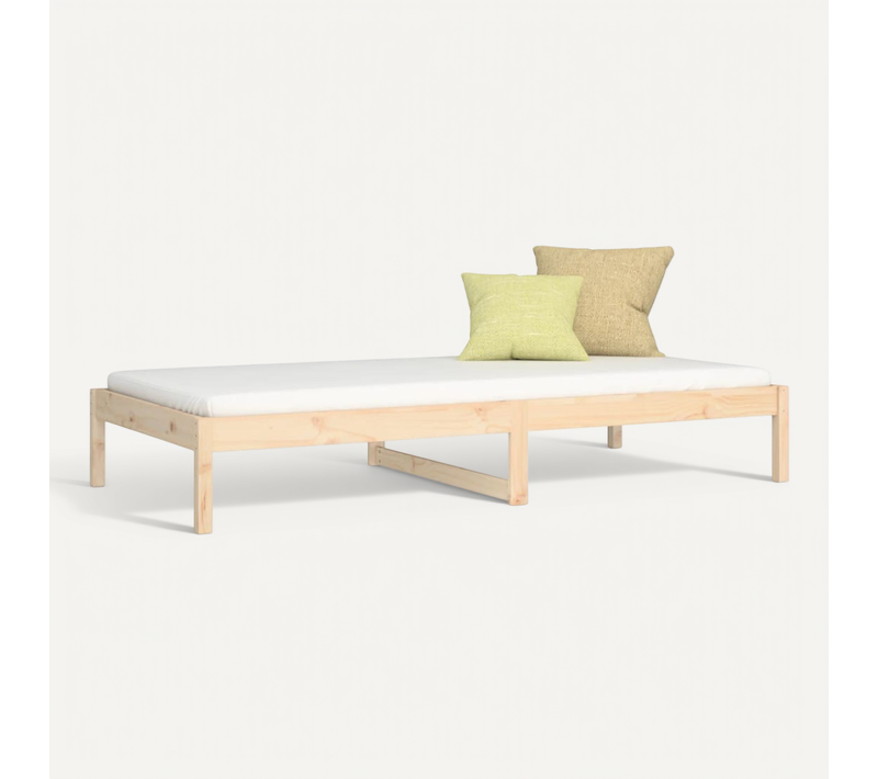 Lit De Jour Sans Matelas 90x190 Cm Bois De Pin Massif