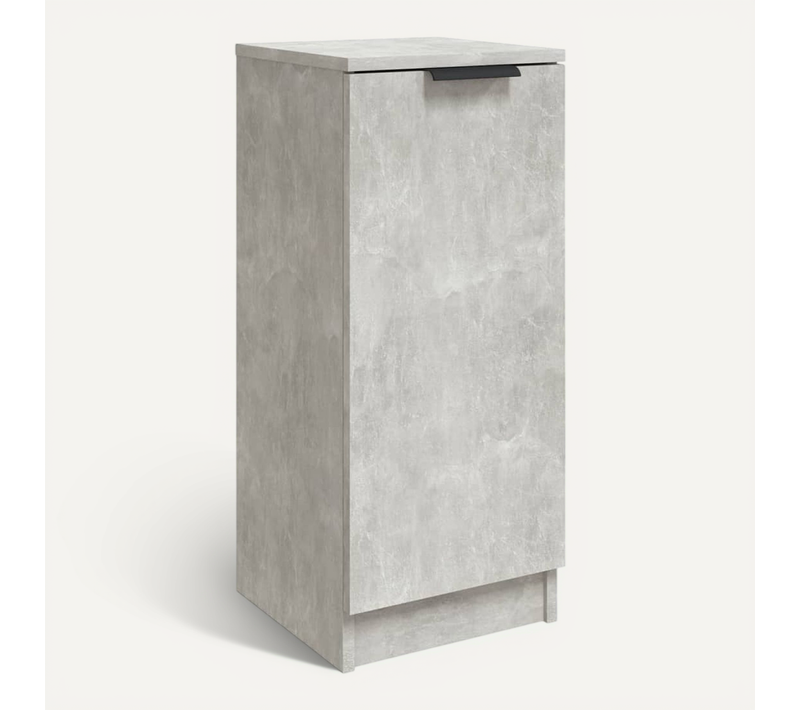 Buffet Gris Béton 30x30x70 Cm Bois Contreplaqué