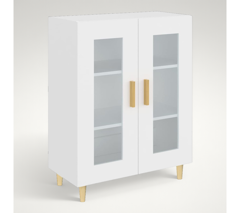 Buffet Blanc 69,5x34x90 Cm Bois Contreplaqué