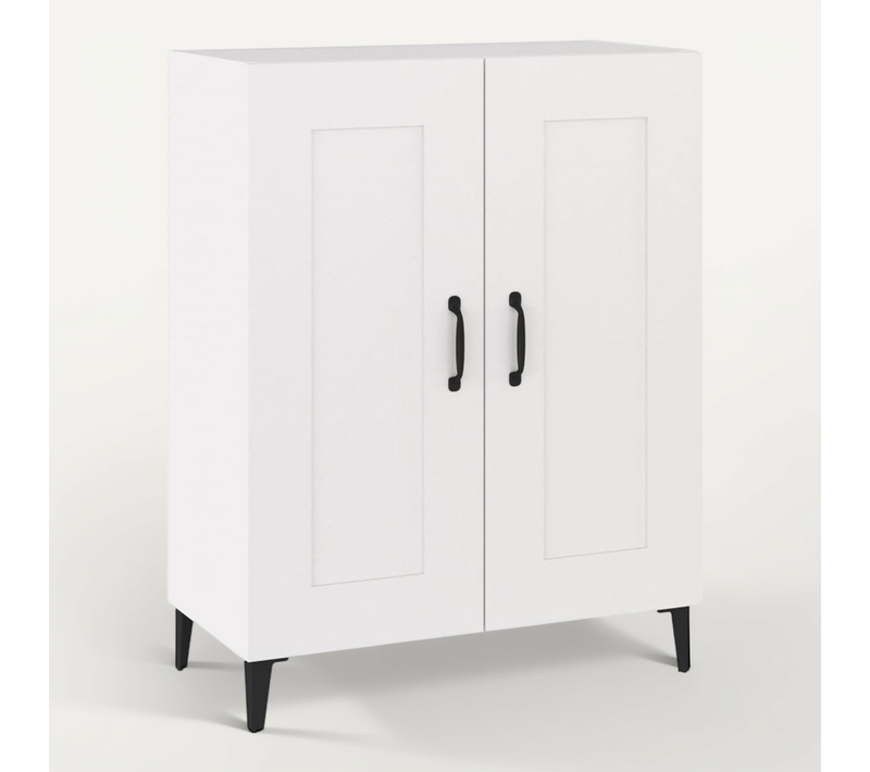 Buffet Blanc 69,5x34x90 Cm Bois Contreplaqué