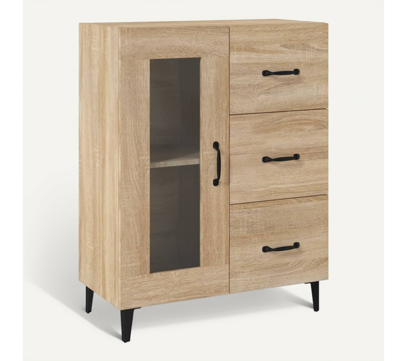 Buffet Chêne Sonoma 69,5x34x90 Cm Bois Contreplaqué