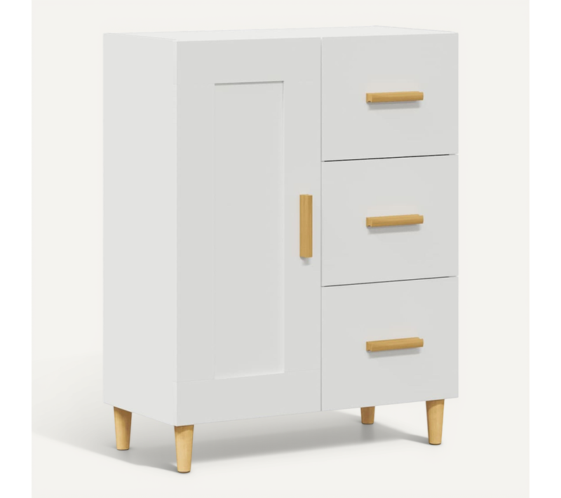 Buffet Blanc 69,5x34x90 Cm Bois Contreplaqué