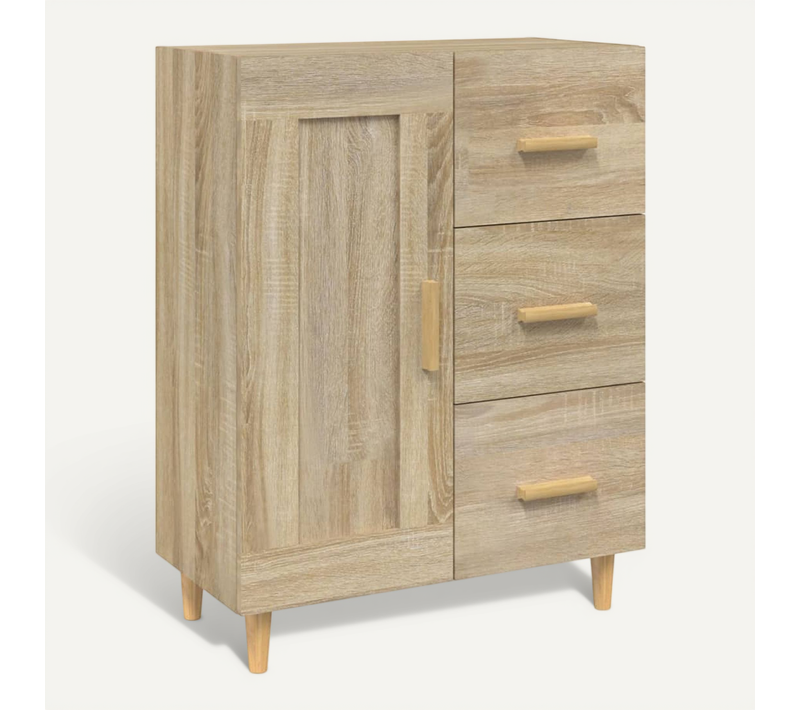 Buffet Chêne Sonoma 69,5x34x90 Cm Bois Contreplaqué
