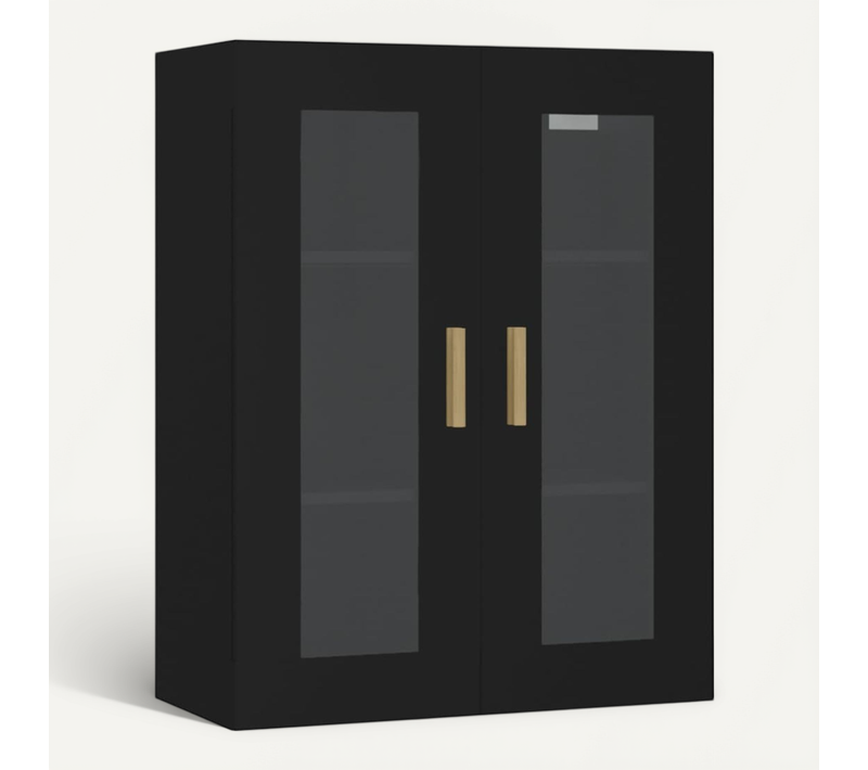 Armoire Murale Suspendue Noir 69,5x34x90 Cm