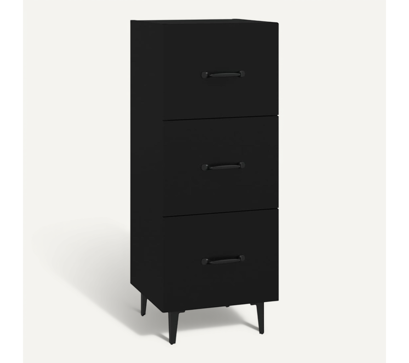 Buffet Noir 34,5x34x90 Cm Bois Contreplaqué