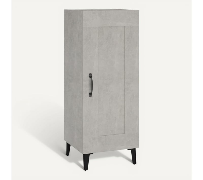 Buffet Gris Béton 34,5x34x90 Cm Bois Contreplaqué