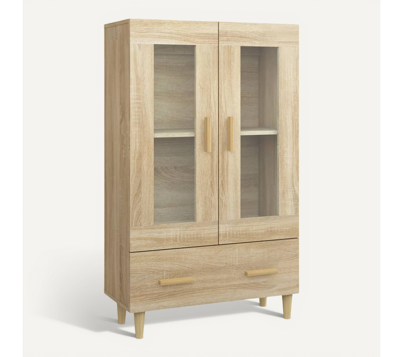 Buffet Haut Chêne Sonoma 70x31x115 Cm Bois Contreplaqué