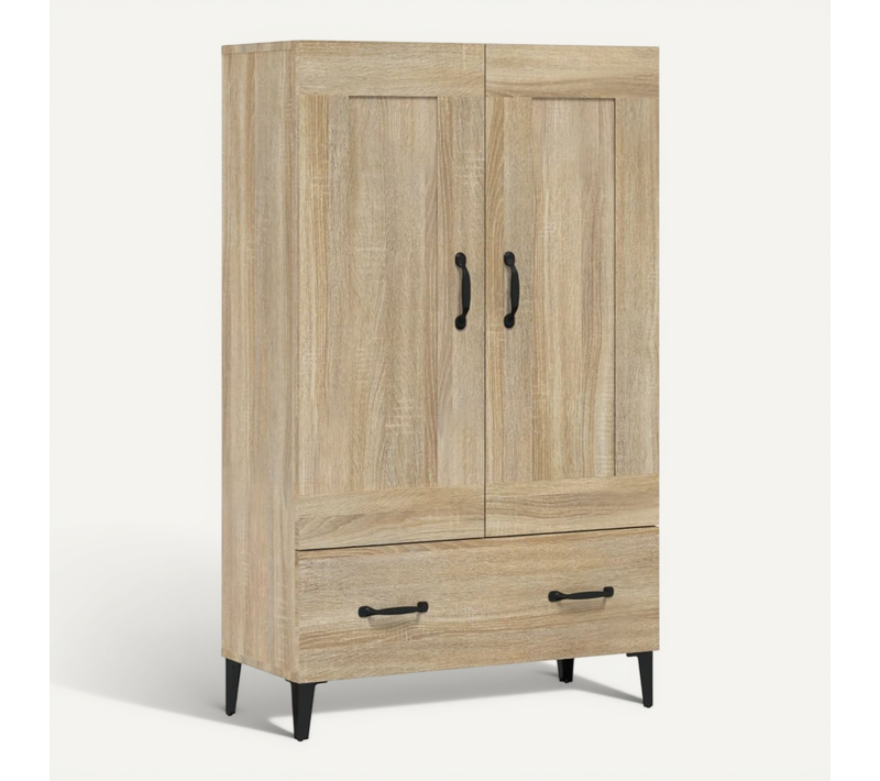 Buffet Haut Chêne Sonoma 70x31x115 Cm Bois Contreplaqué