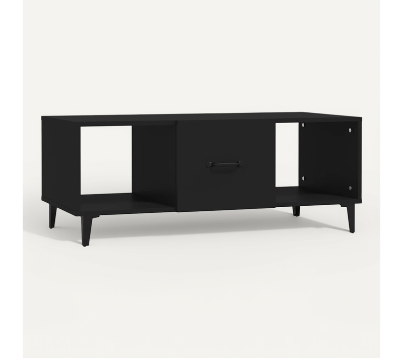 Table Basse Noir 102x50x40 Cm Bois Contreplaqué