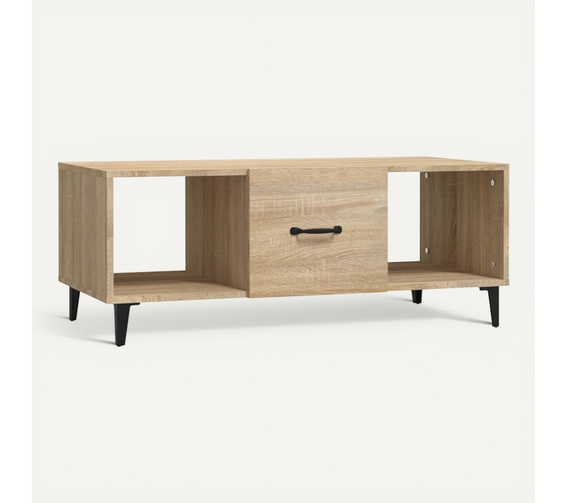 Table Basse Chêne Sonoma 102x50x40 Cm Bois Contreplaqué