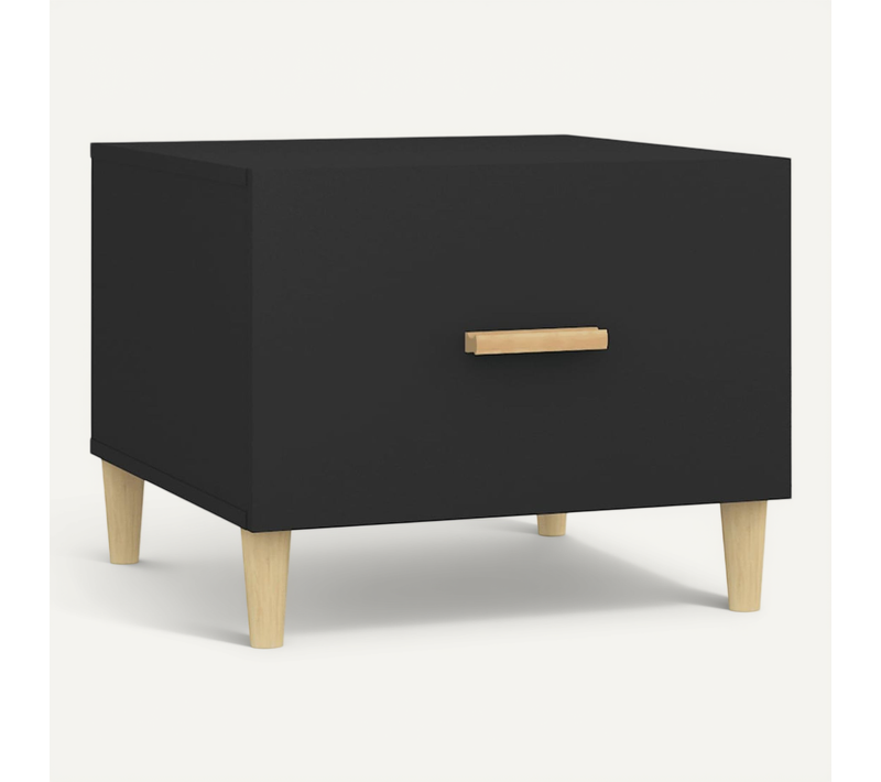 Table Basse Noir 50x50x40 Cm Bois Contreplaqué
