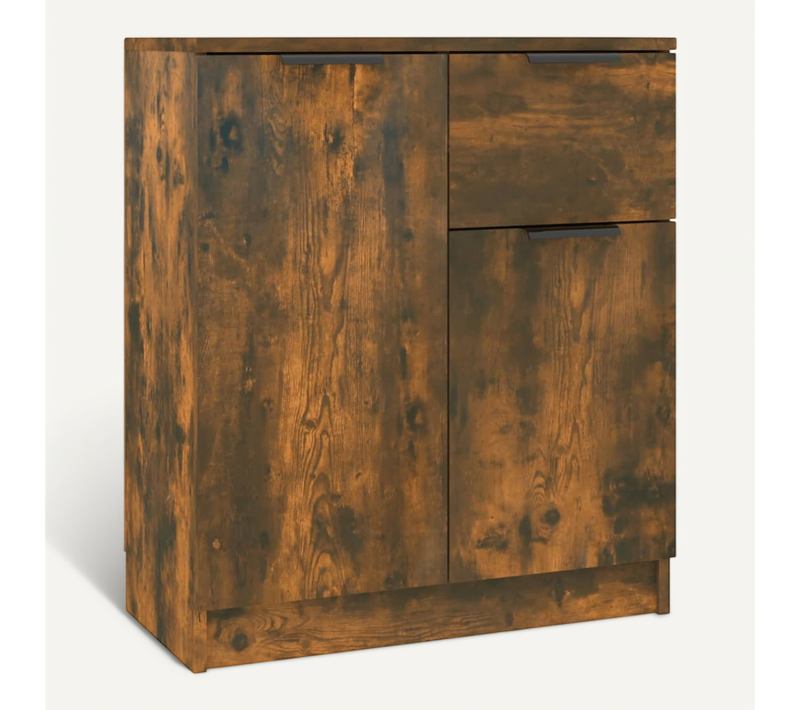 Buffet Chêne Fumé 60x30x70 Cm Bois Contreplaqué