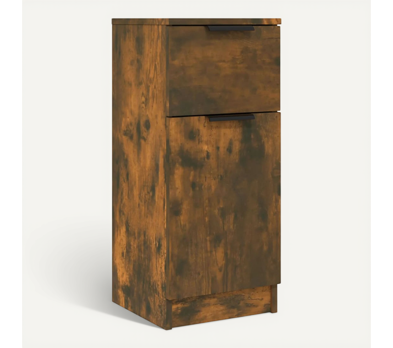 Buffet Chêne Fumé 30x30x70 Cm Bois Contreplaqué