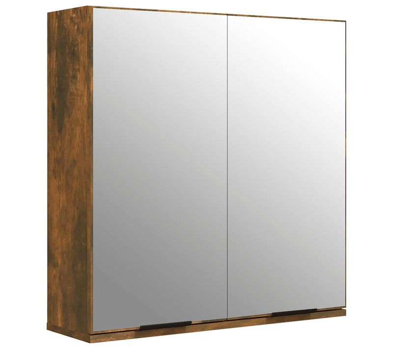 Armoire à Miroir De Salle De Bain Chêne Fumé 64x20x67 Cm