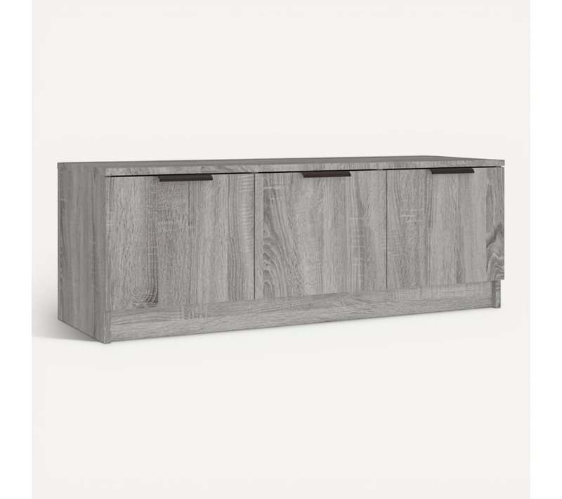 Meuble TV Sonoma Gris 102x35x36,5 Cm Bois Contreplaqué