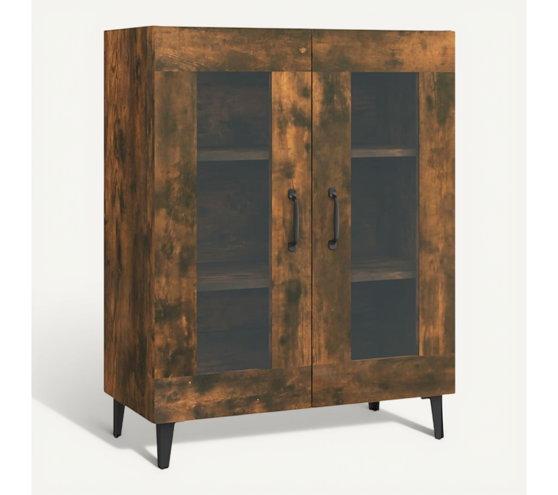 Buffet Chêne Fumé 69,5x34x90 Cm Bois Contreplaqué