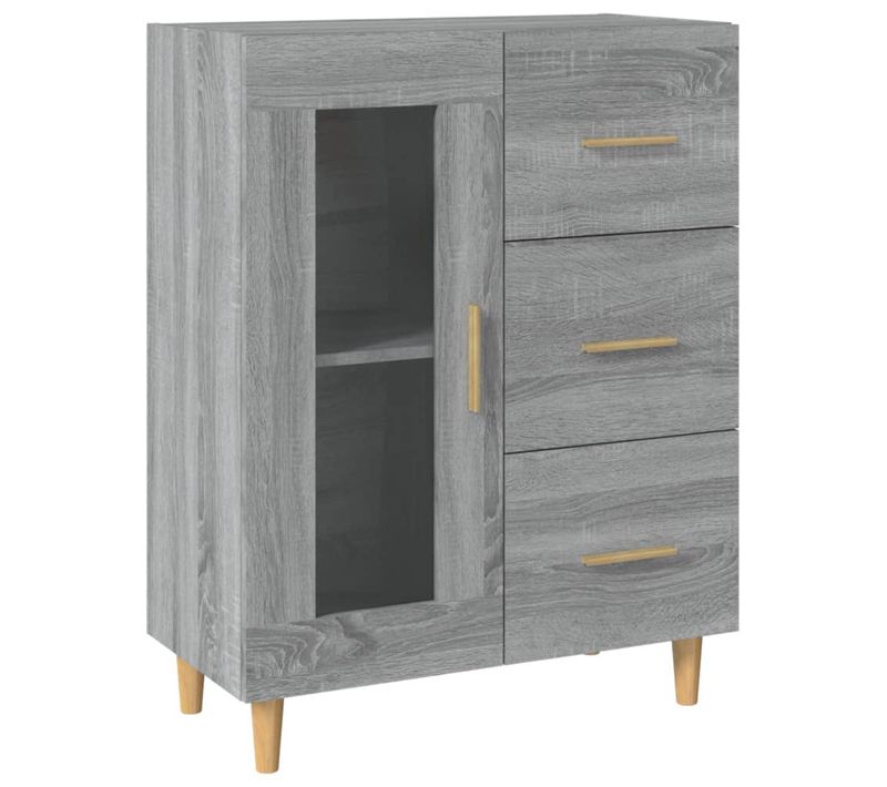 Buffet Sonoma Gris 69,5x34x90 Cm Bois Contreplaqué